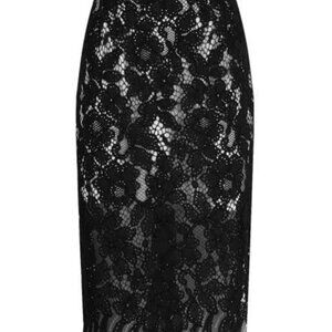 Sandro Kylie Lace Knee-length Lined Skirt Black Size 1